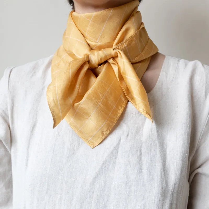 Light Silk Cowboy Scarf - Cass in Goldrush made by Last Chance Textiles