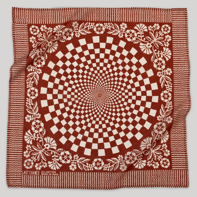 Cotton Sundial Bandana | Chili sold by Last Chance Textiles