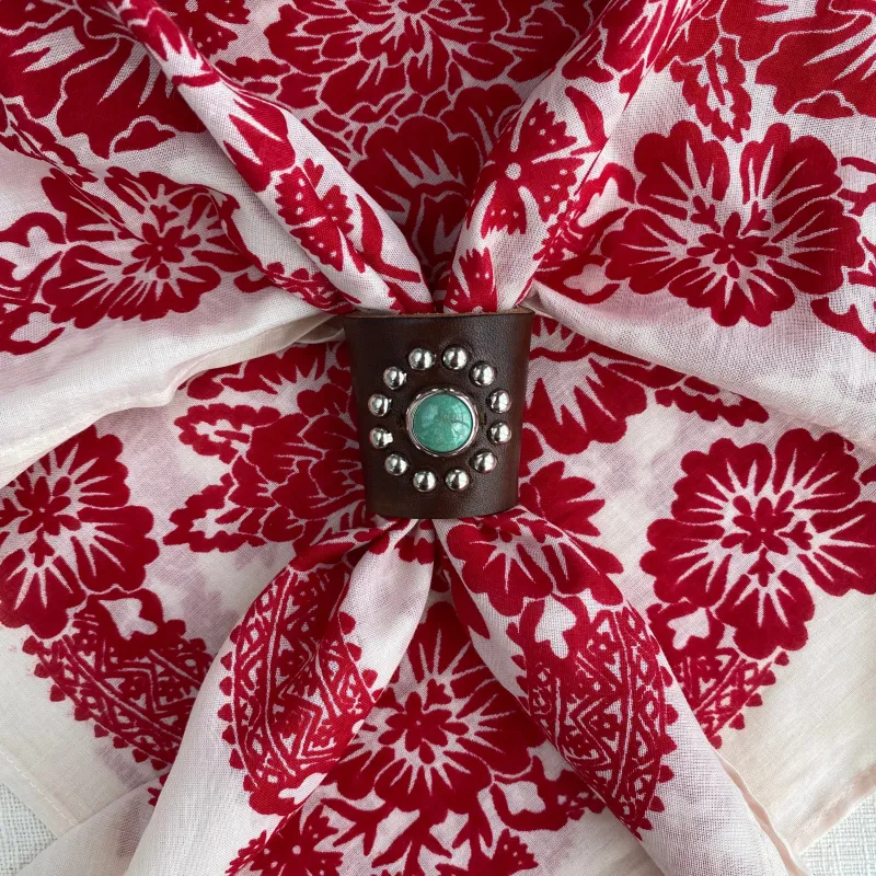 Studded Bandana Slide | Turquoise made by Last Chance Textiles