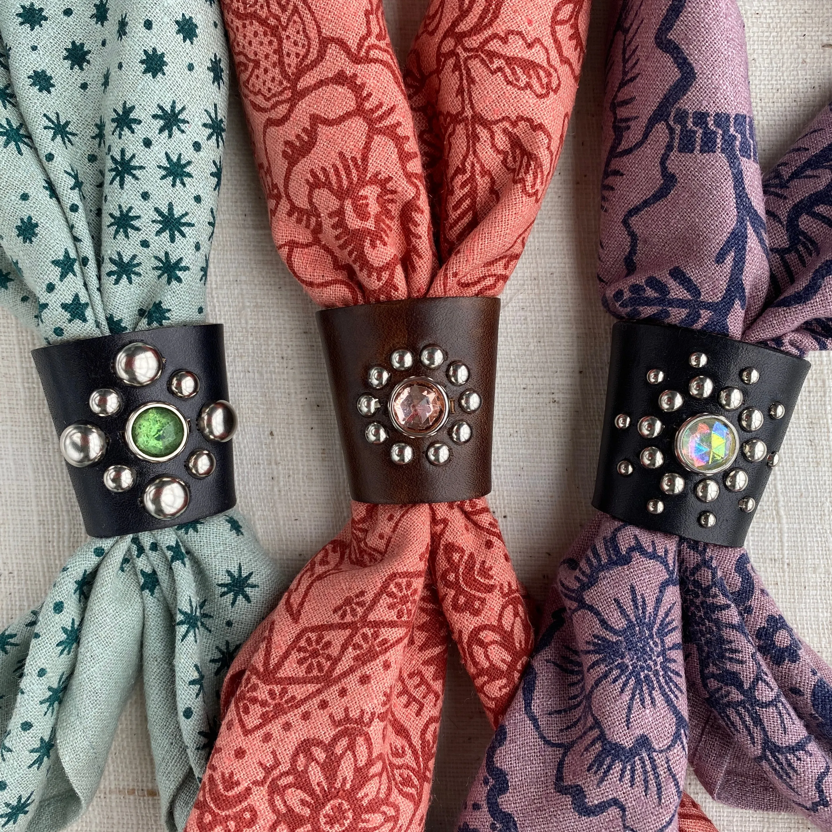 Studded Bandana Slide | Jeweled sold by Last Chance Textiles