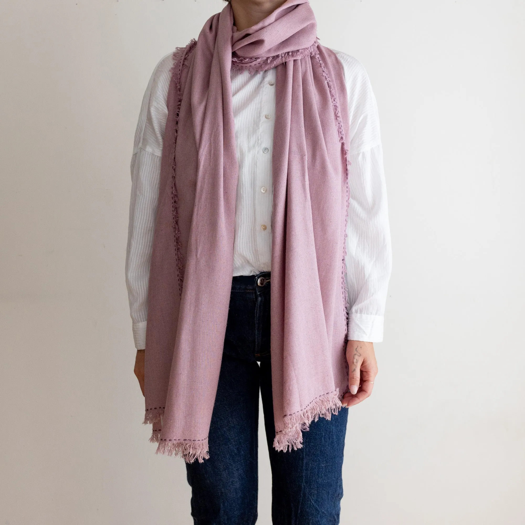 Silk Noil Wrap Scarf | Viola sold by Last Chance Textiles product image thumbnail 4