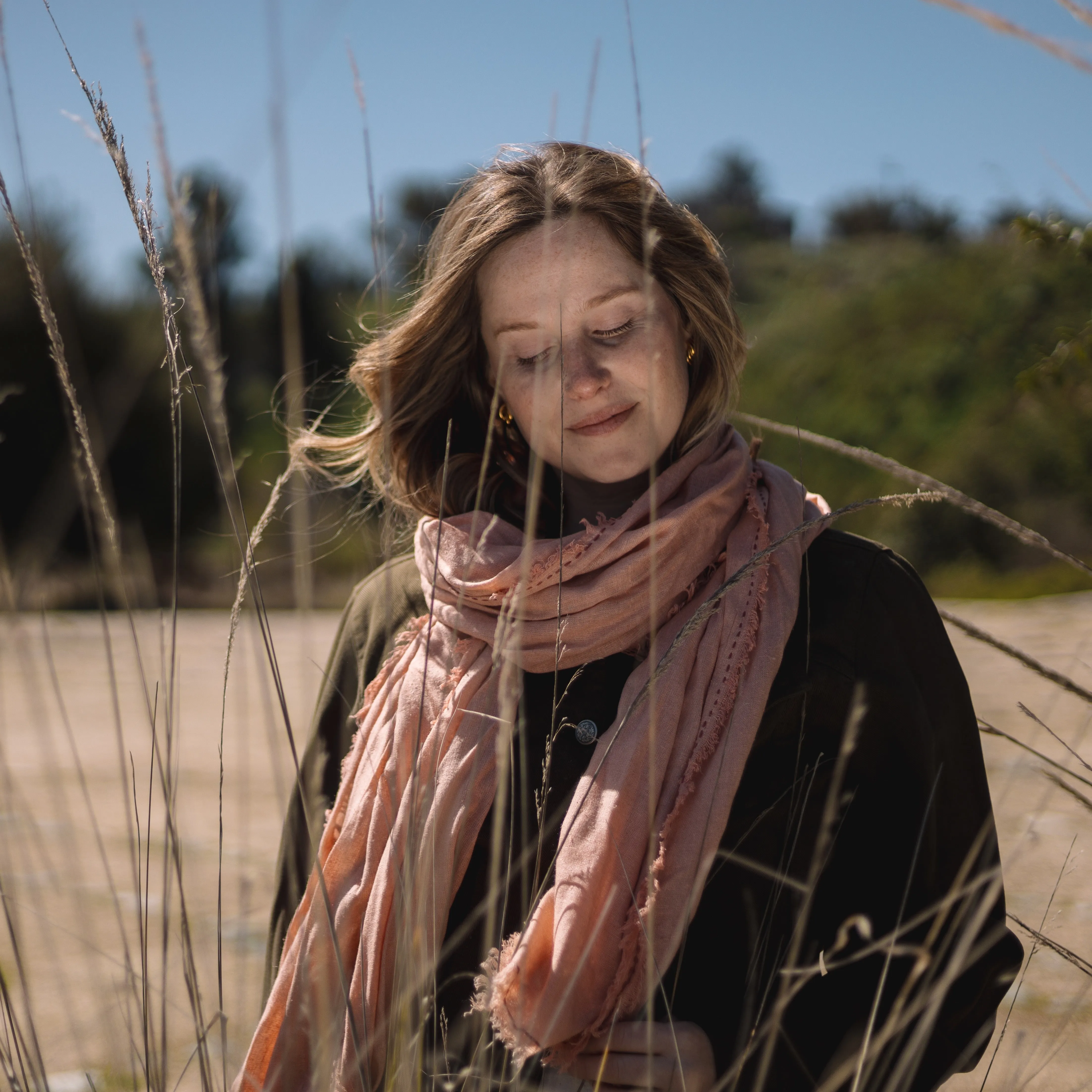 Silk Noil Wrap Scarf | Viola sold by Last Chance Textiles product image thumbnail 2