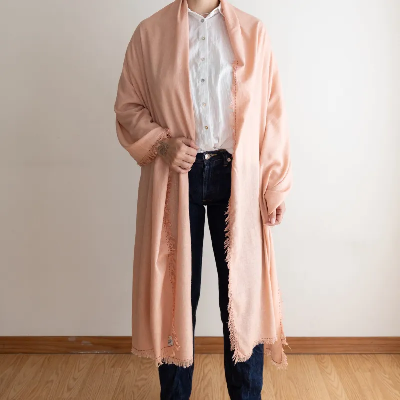 Silk Noil Wrap Scarf | Ash Pink sold by Last Chance Textiles