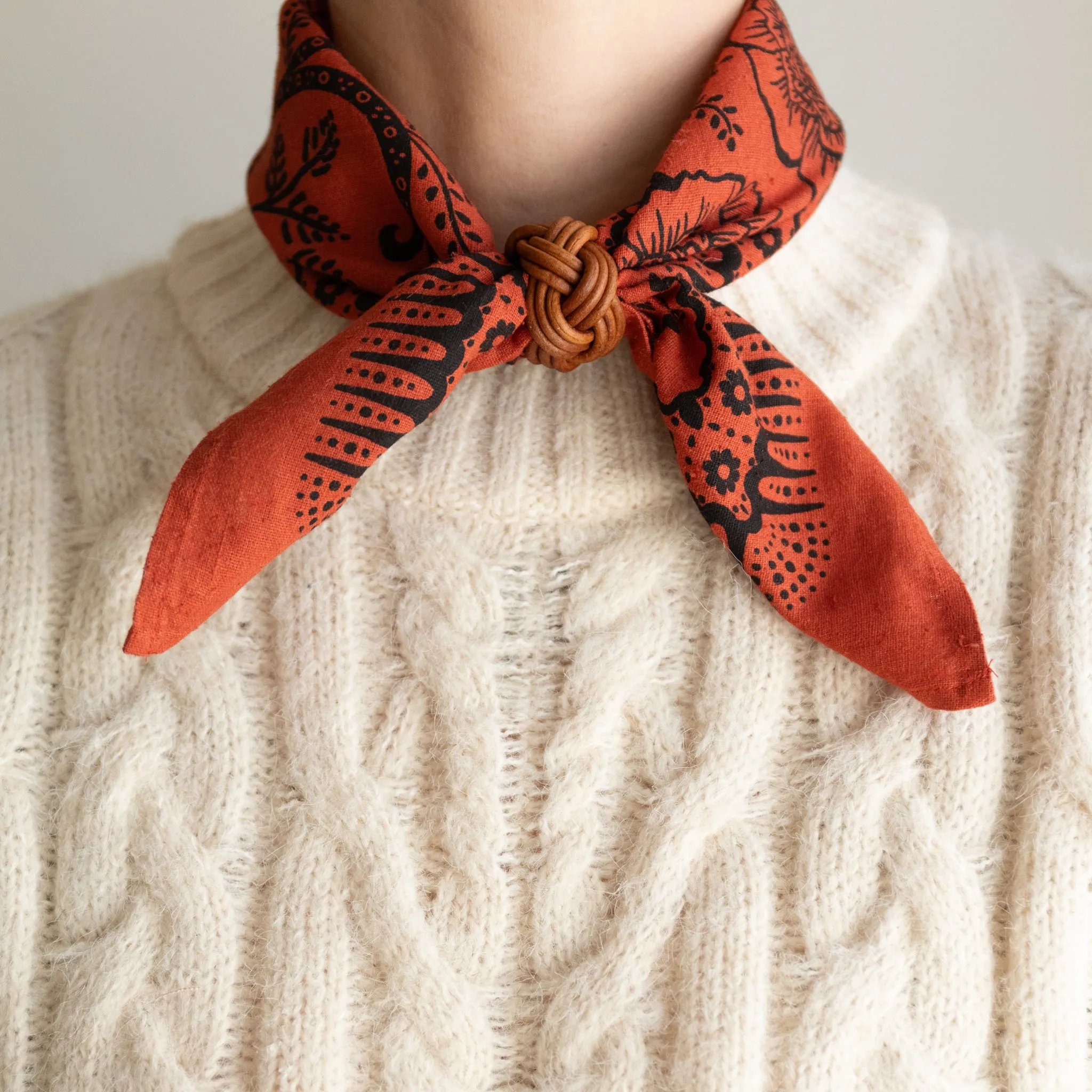 Natural Dye Silk Bandana | Madder Ramble sold by Last Chance Textiles product image thumbnail 3