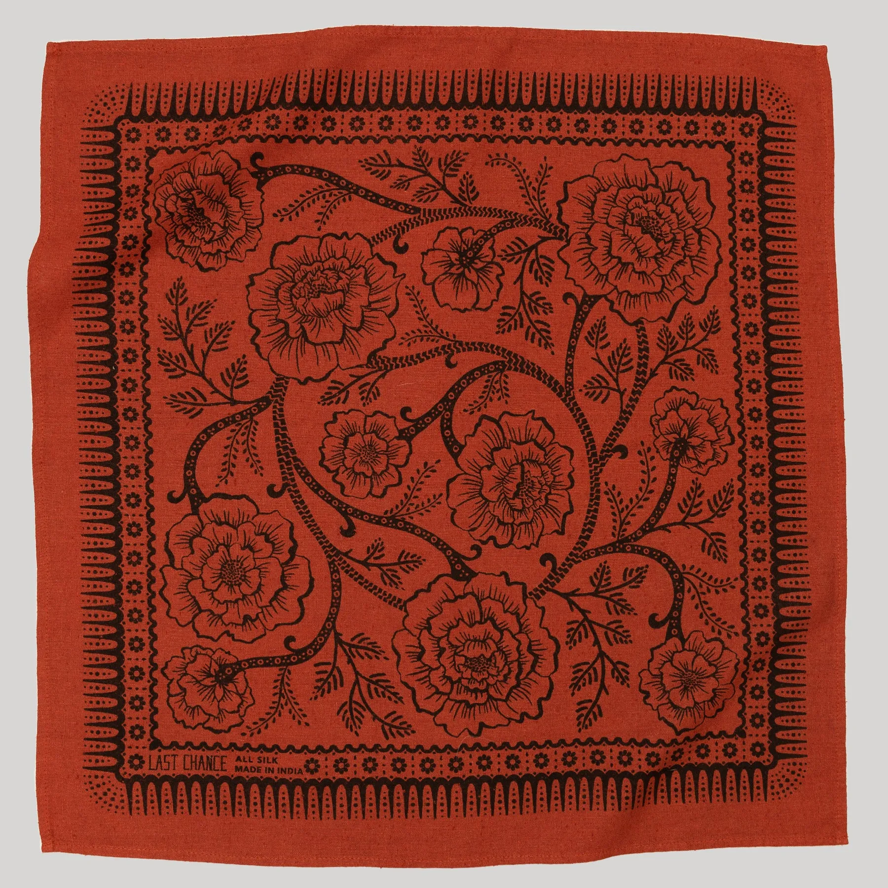 Natural Dye Silk Bandana | Madder Ramble sold by Last Chance Textiles