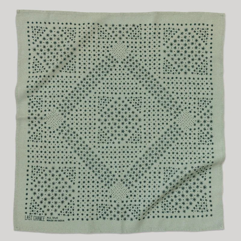 Natural Dye Silk Bandana | Eggshell Starry sold by Last Chance Textiles