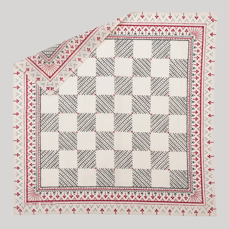 Cotton Checker Bandana | Sand made by Last Chance Textiles
