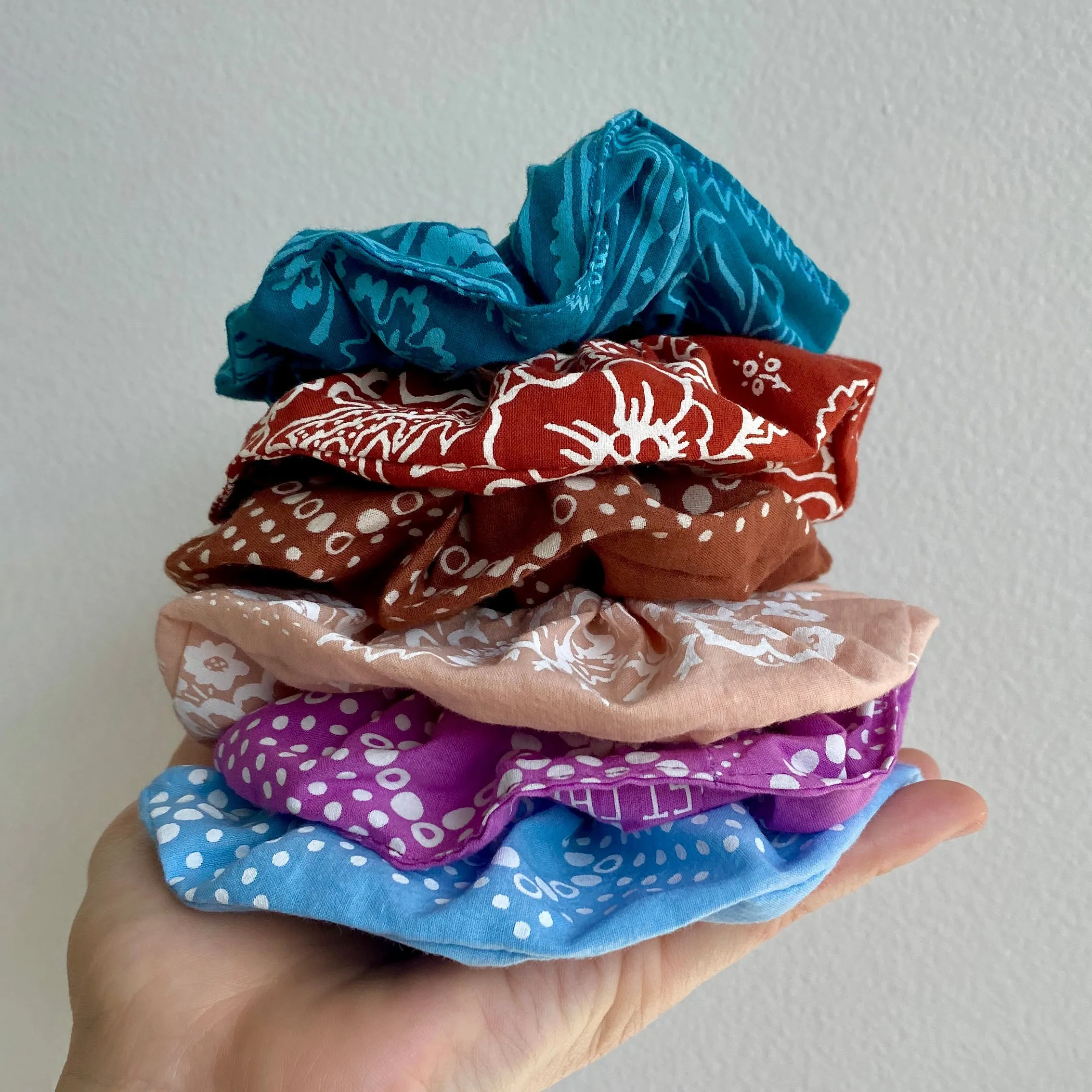 Cotton Scrunchie | Blue Bonnet sold by Last Chance Textiles product image thumbnail 4