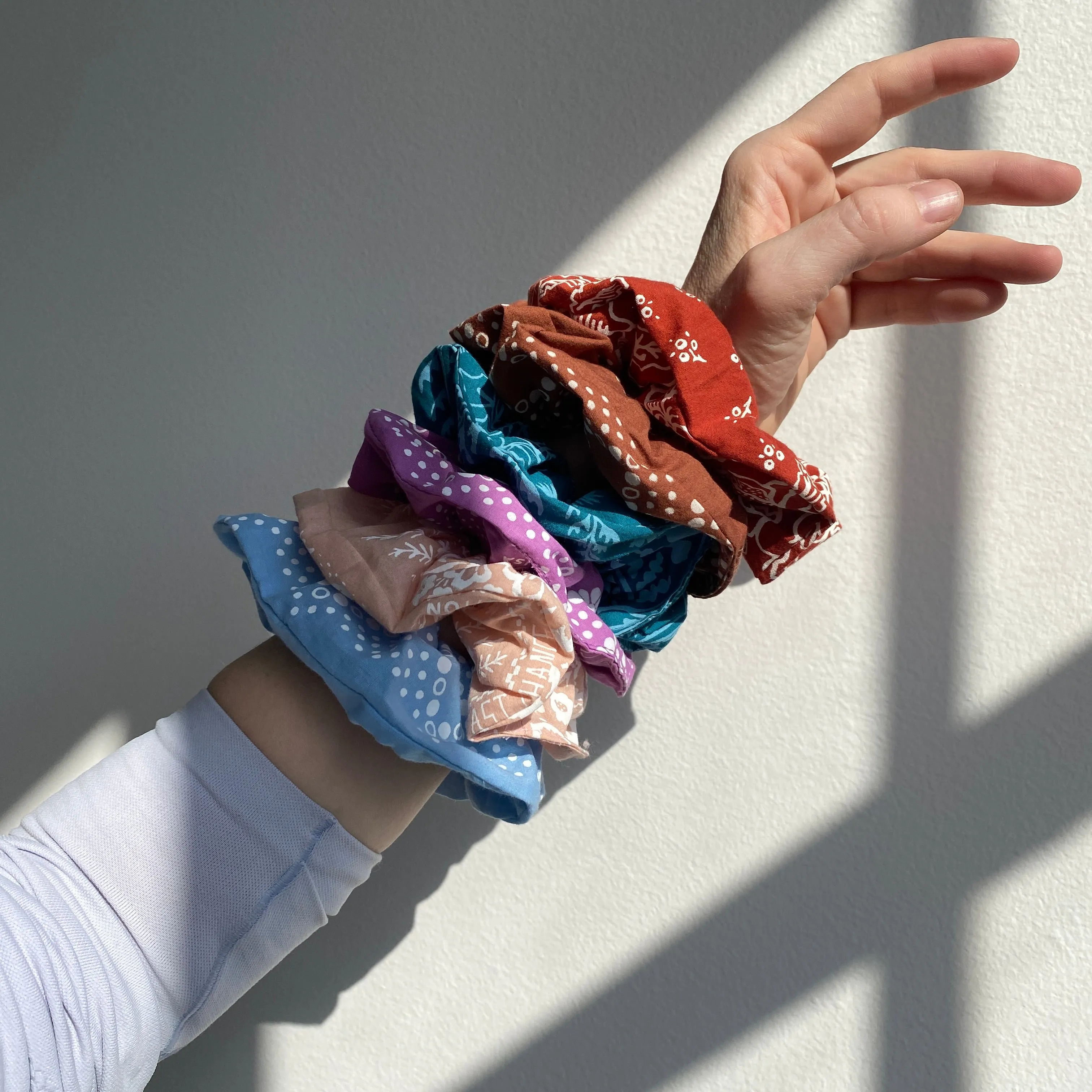 Cotton Scrunchie | Blue Bonnet sold by Last Chance Textiles product image thumbnail 3