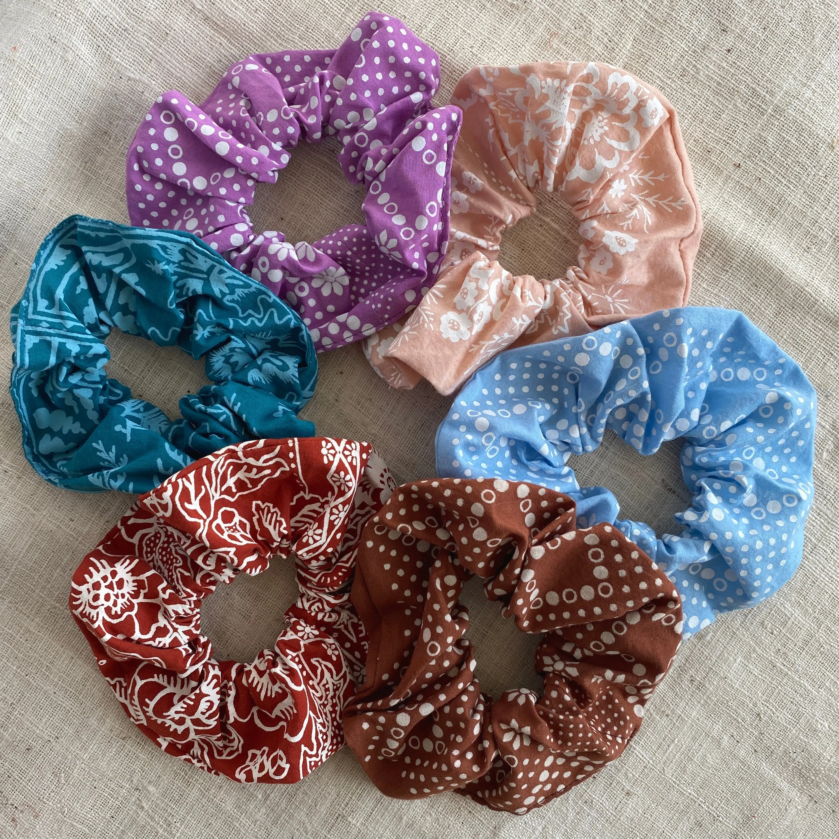 Cotton Scrunchie | Blue Bonnet sold by Last Chance Textiles product image thumbnail 2