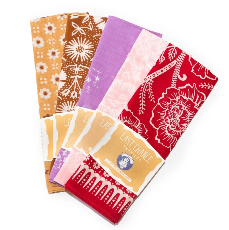 Bundle: Any 5 Cotton Bandanas sold by Last Chance Textiles