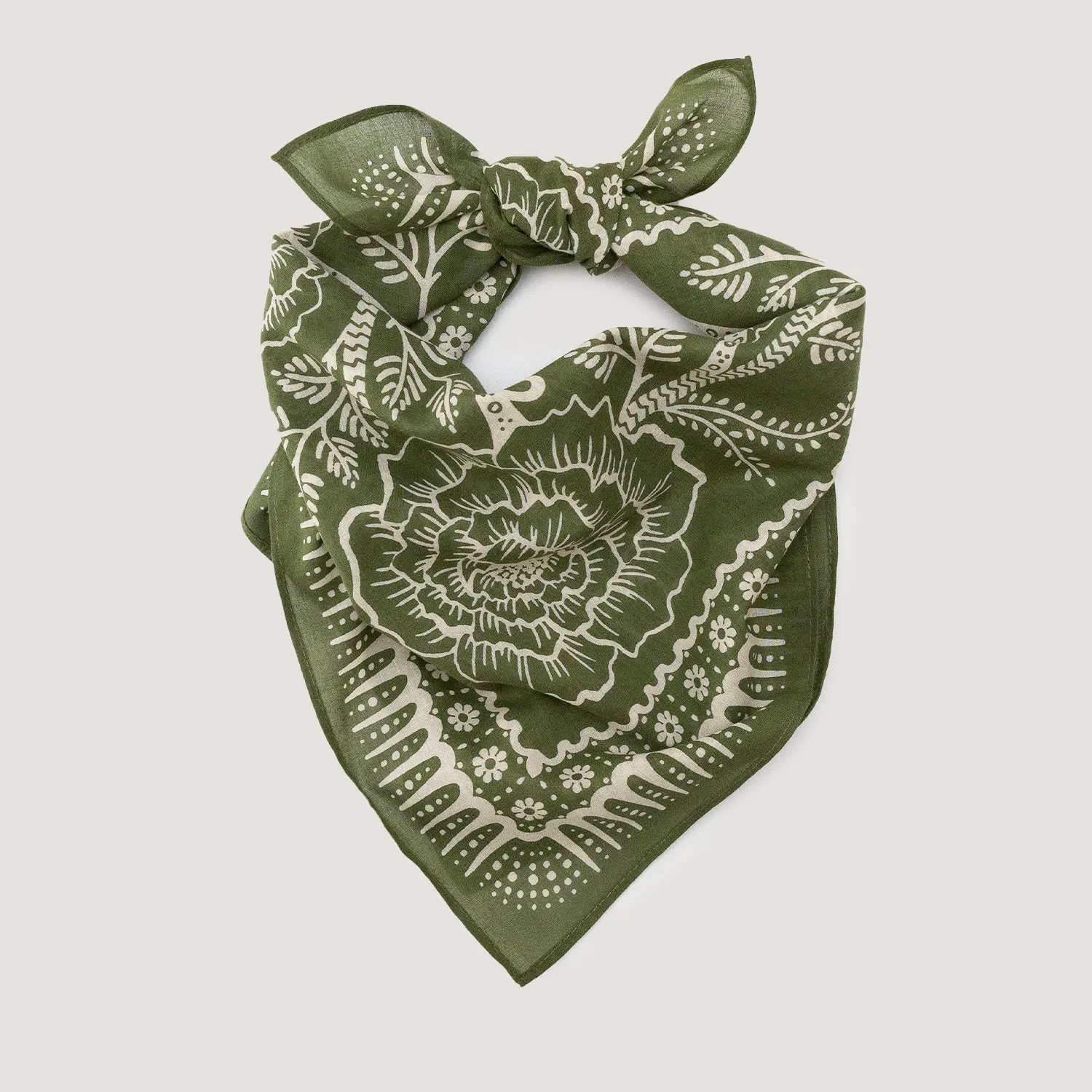 Cotton Ramble Bandana | Cactus sold by Last Chance Textiles product image thumbnail 3