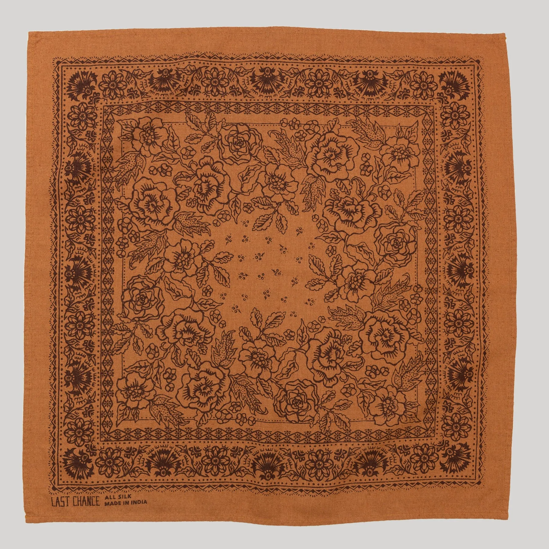 Natural Dye Silk Bandana | Golden Oak sold by Last Chance Textiles
