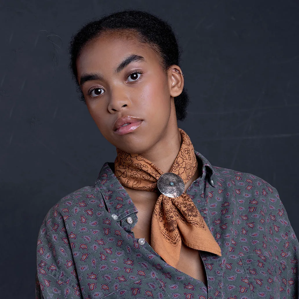 Natural Dye Silk Bandana | Golden Oak sold by Last Chance Textiles product image thumbnail 5