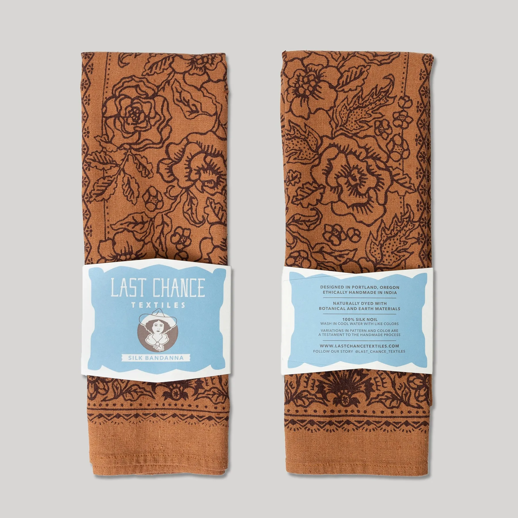 Natural Dye Silk Bandana | Golden Oak sold by Last Chance Textiles product image thumbnail 3