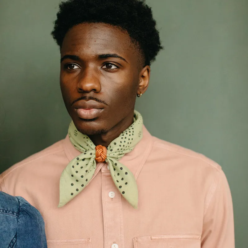 Braided Leather Slide made by Last Chance Textiles