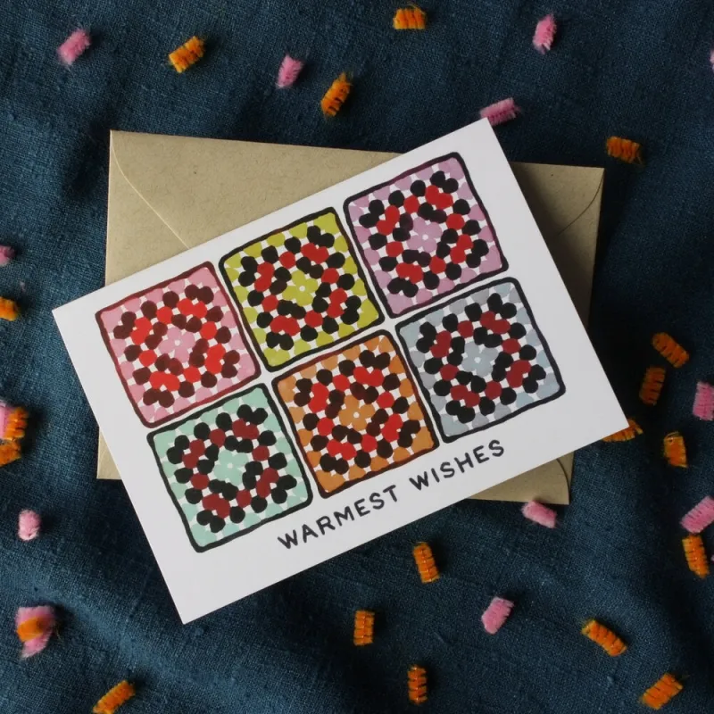 Note Card | Warmest Wishes made by Last Chance Textiles