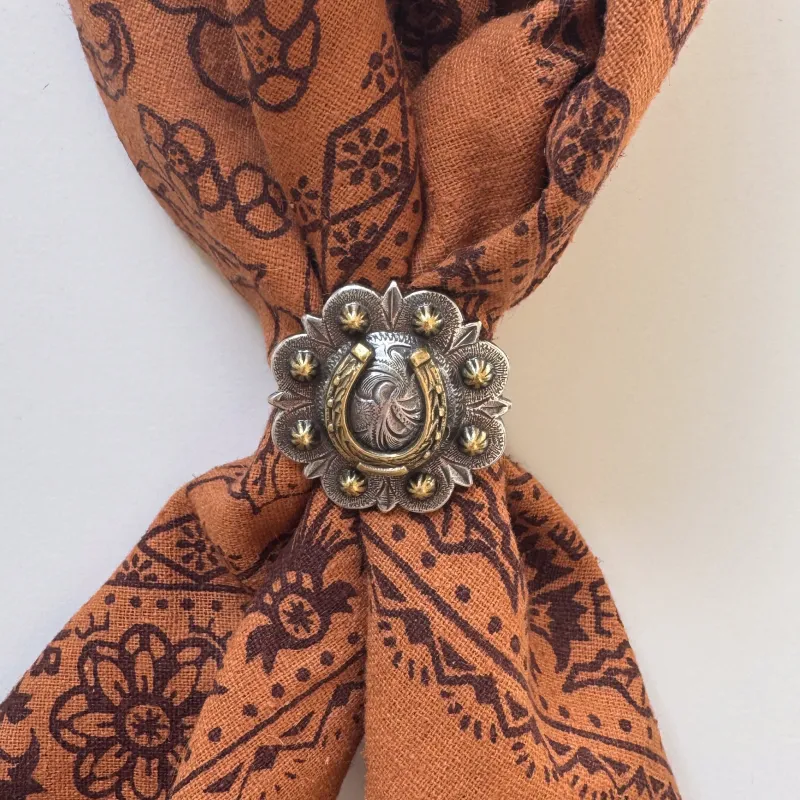 Concho Scarf Slide | Golden Horseshoe made by Last Chance Textiles