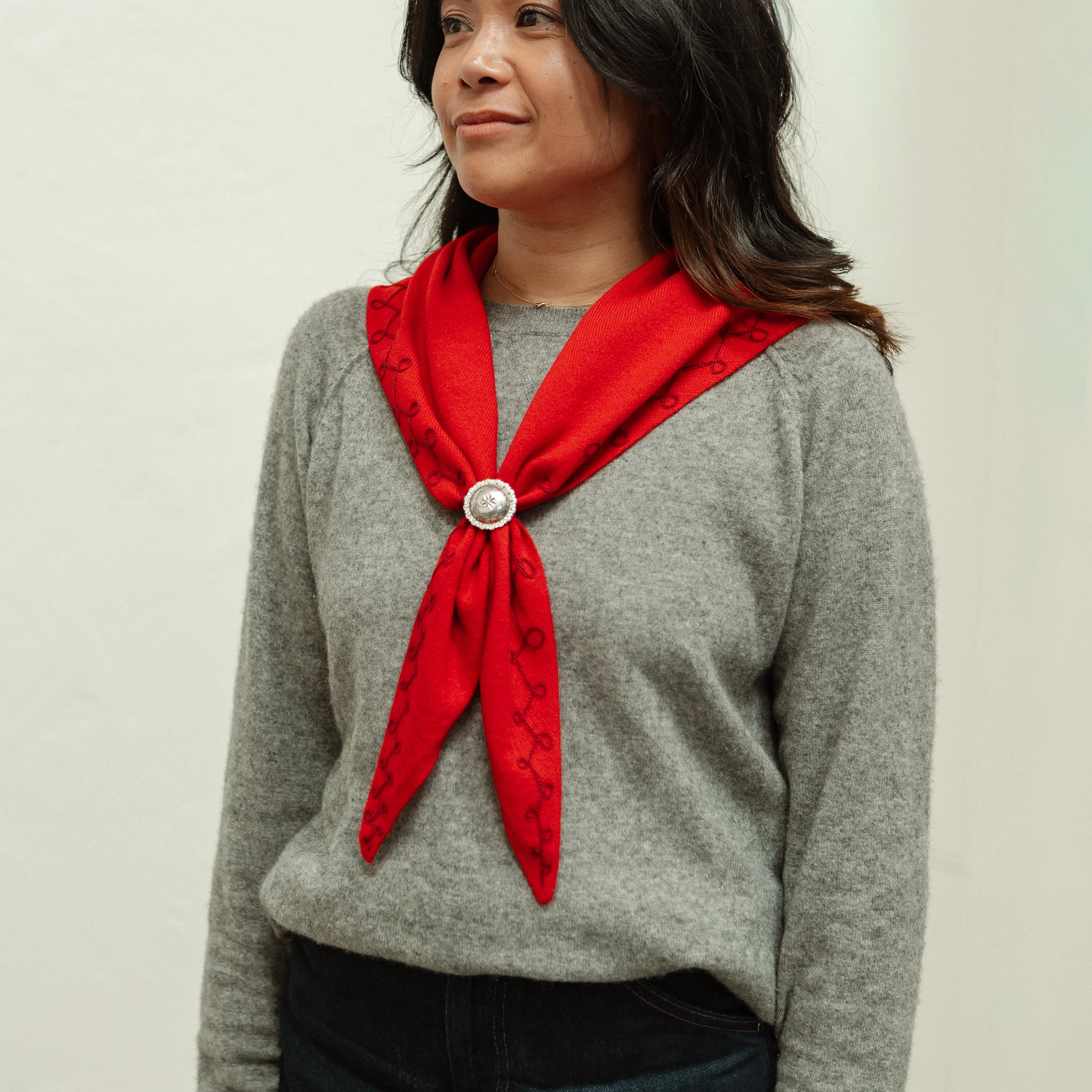 Stitched Cashmere | Red Hot (PRE-ORDER AUGUST DELIVERY) sold by Last Chance Textiles product image thumbnail 2