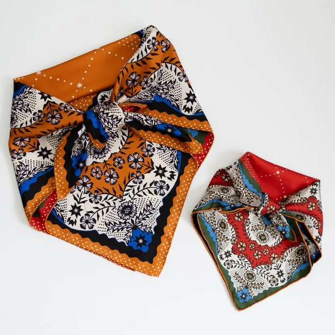 Twofer Silk Scarf - Embrace (PRE-ORDER AUGUST DELIVERY) sold by Last Chance Textiles product image thumbnail 4