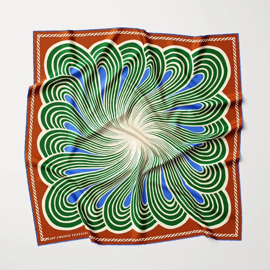 Twofer Silk Scarf - Spiral (PRE-ORDER AUGUST DELIVERY) sold by Last Chance Textiles