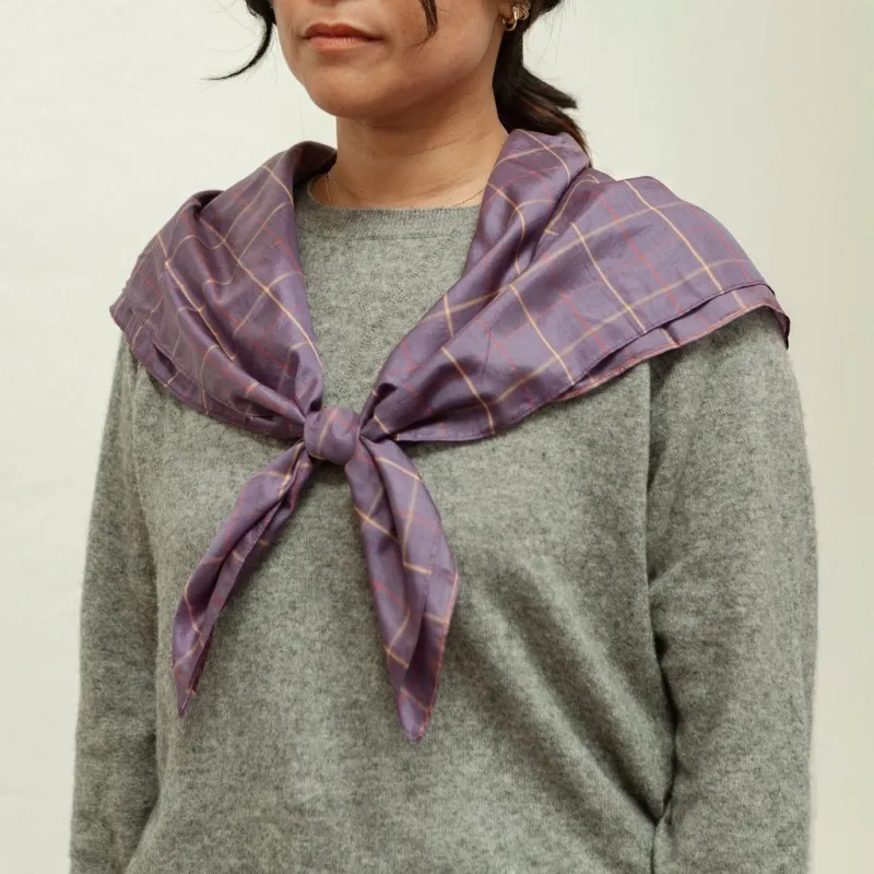 Light Silk Cowboy Scarf - Odel in Plum (PRE-ORDER AUGUST DELIVERY) made by Last Chance Textiles