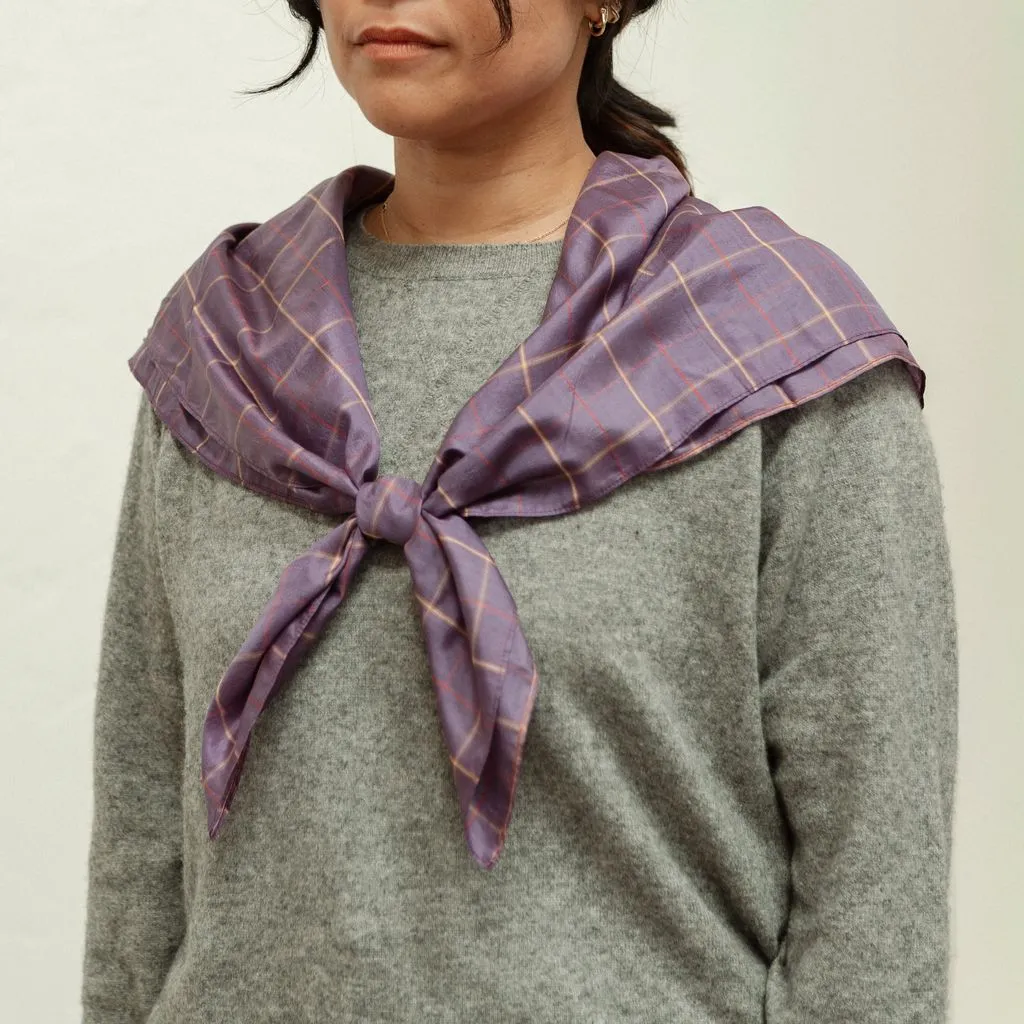 Light Silk Cowboy Scarf - Odel in Plum (PRE-ORDER AUGUST DELIVERY) sold by Last Chance Textiles