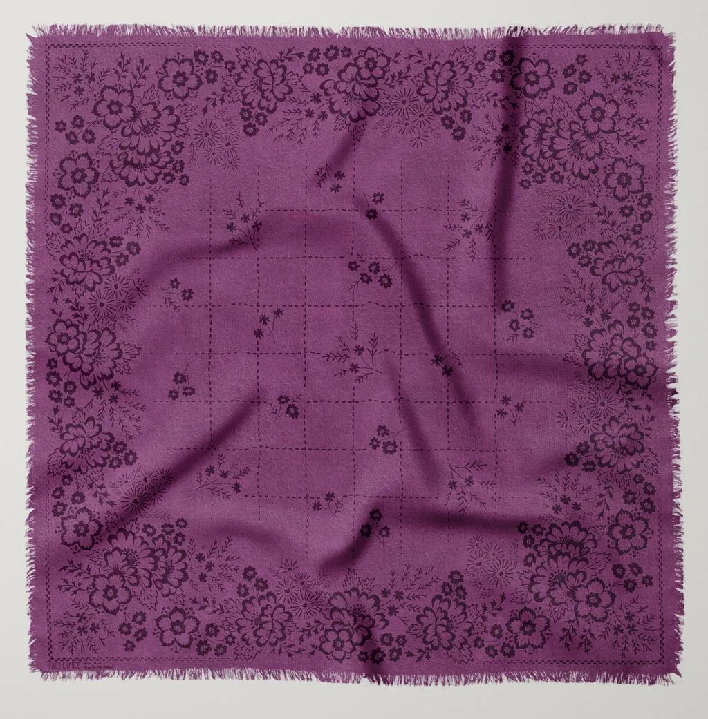 Big Silk Noil Bandana | Berry (PRE-ORDER AUGUST DELIVERY) sold by Last Chance Textiles product image thumbnail 5
