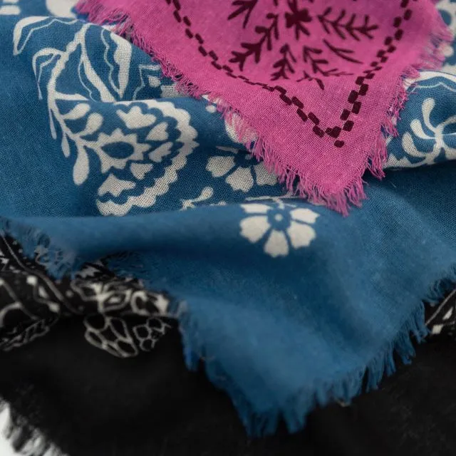 Big Silk Noil Bandana | Indigo (PRE-ORDER AUGUST DELIVERY) sold by Last Chance Textiles product image thumbnail 3