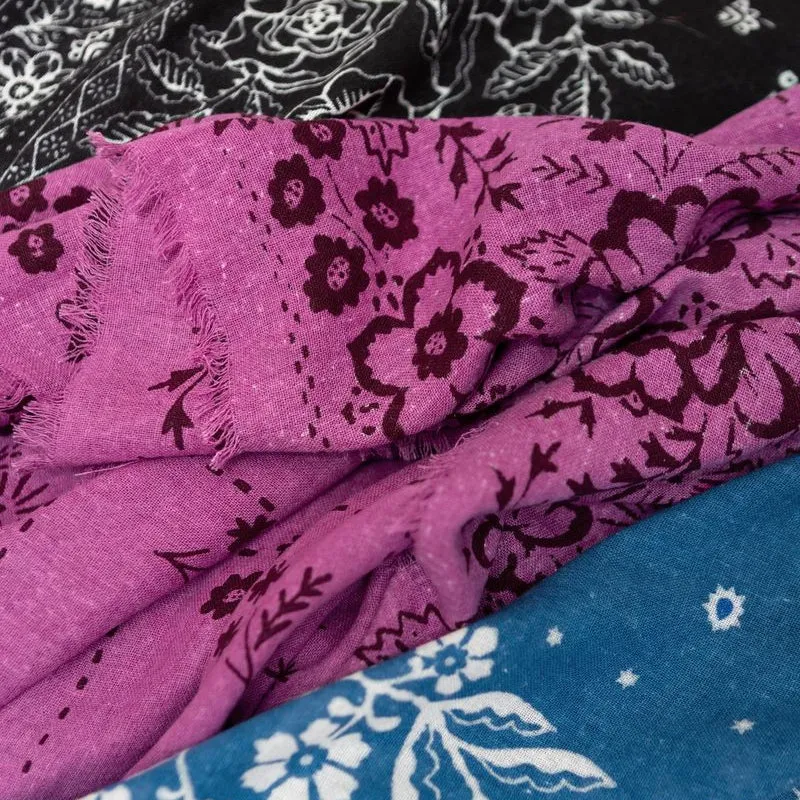 Big Silk Noil Bandana | Indigo (PRE-ORDER AUGUST DELIVERY) sold by Last Chance Textiles product image thumbnail 2