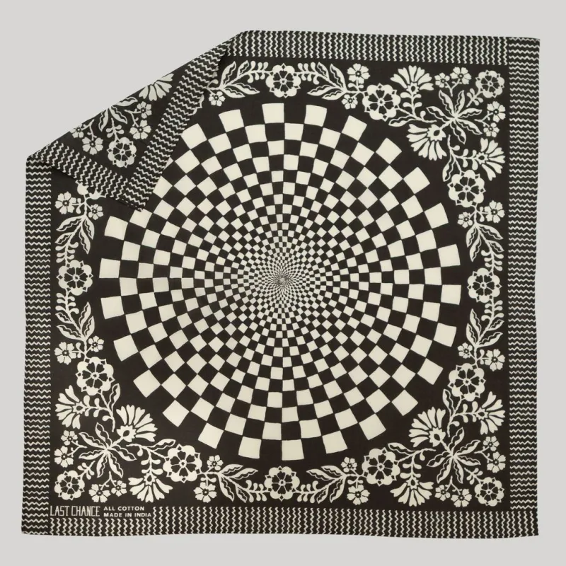 Cotton Sundial Bandana | Faded Black (PRE-ORDER AUGUST DELIVERY) sold by Last Chance Textiles