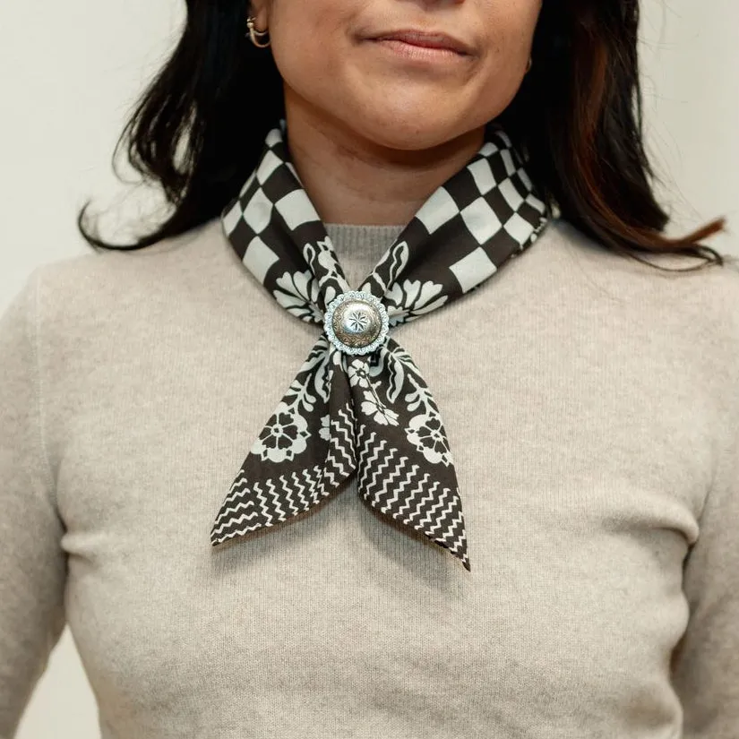 Cotton Sundial Bandana | Faded Black (PRE-ORDER AUGUST DELIVERY) sold by Last Chance Textiles product image thumbnail 2