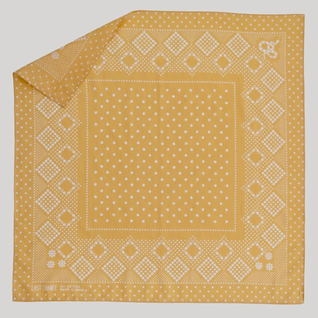 Cotton Daisy Bandana | Straw (PRE-ORDER AUGUST DELIVERY) sold by Last Chance Textiles