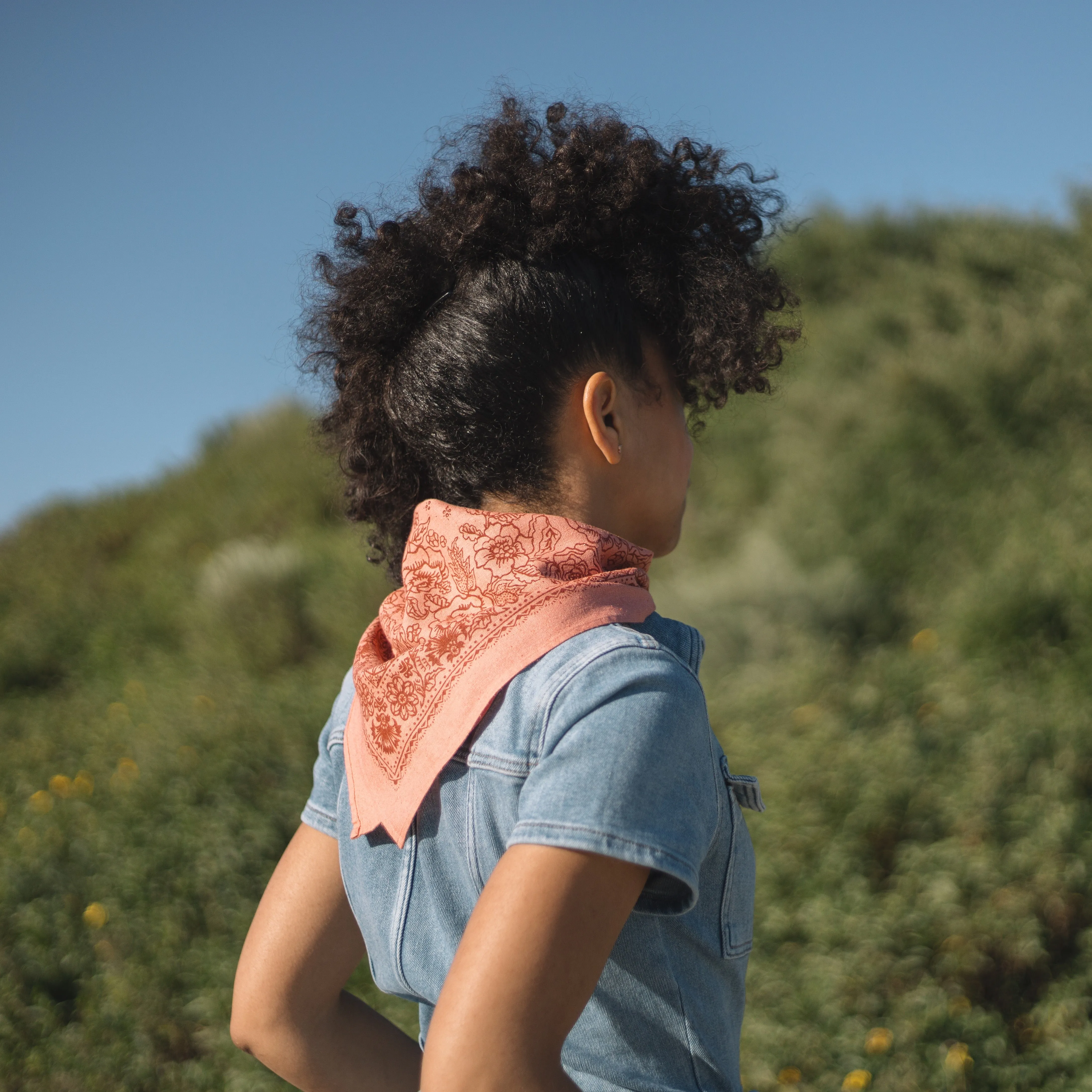 Natural Dye Silk Bandana | Cameo Pink (PRE-ORDER FEBRUARY DELIVERY) sold by Last Chance Textiles product image thumbnail 4