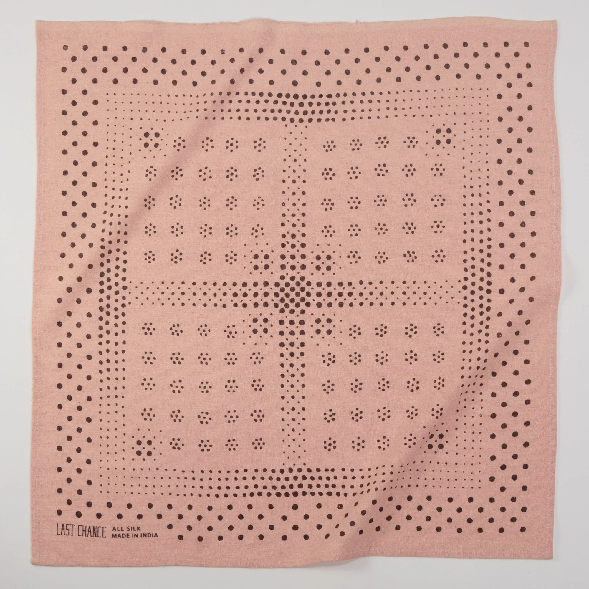 Natural Dye Silk Bandana | Ash Pink (PRE-ORDER FEBRUARY DELIVERY) sold by Last Chance Textiles