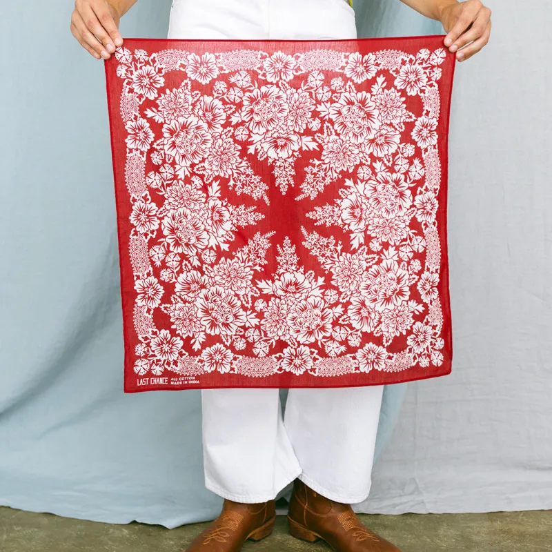 Cotton Blossom Bandana | Brick made by Last Chance Textiles