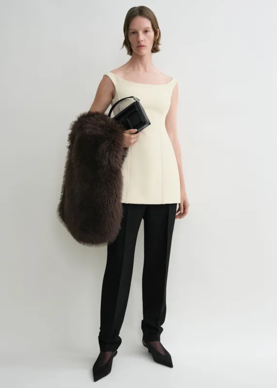 Curved off-shoulder top eggnog made by Toteme