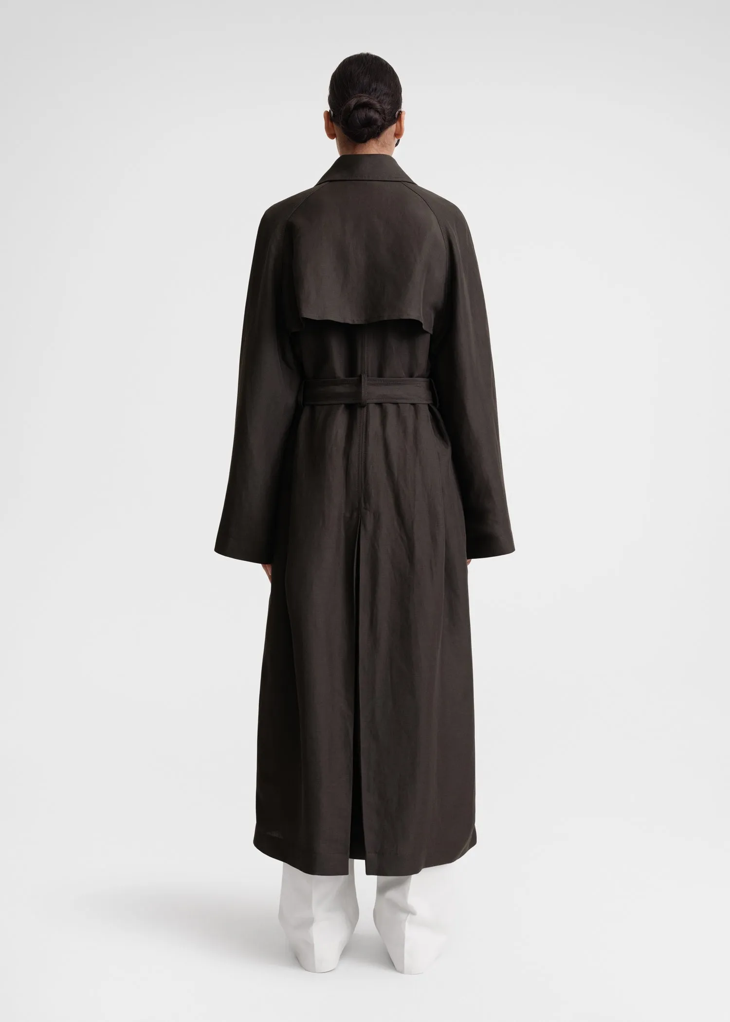 Minimalist summer coat anthracite sold by Toteme product image thumbnail 3