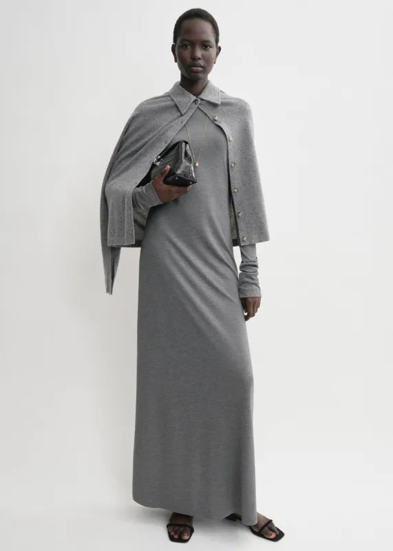 Long-sleeve jersey dress grey melange made by Toteme