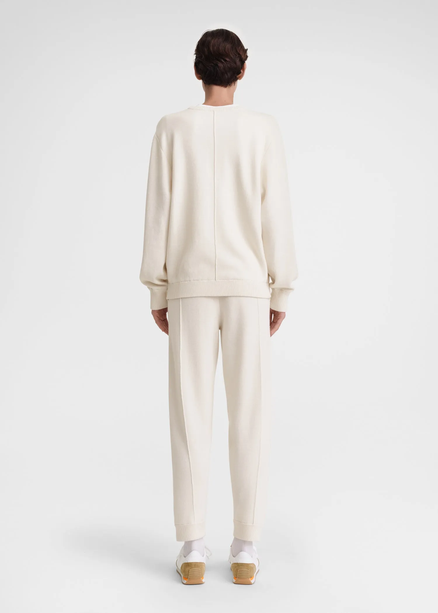 Cotton cashmere sweatshirt macadamia sold by Toteme product image thumbnail 3