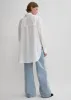 Kimono-sleeve cotton shirt white sold by Toteme