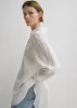 Kimono-sleeve cotton shirt white sold by Toteme
