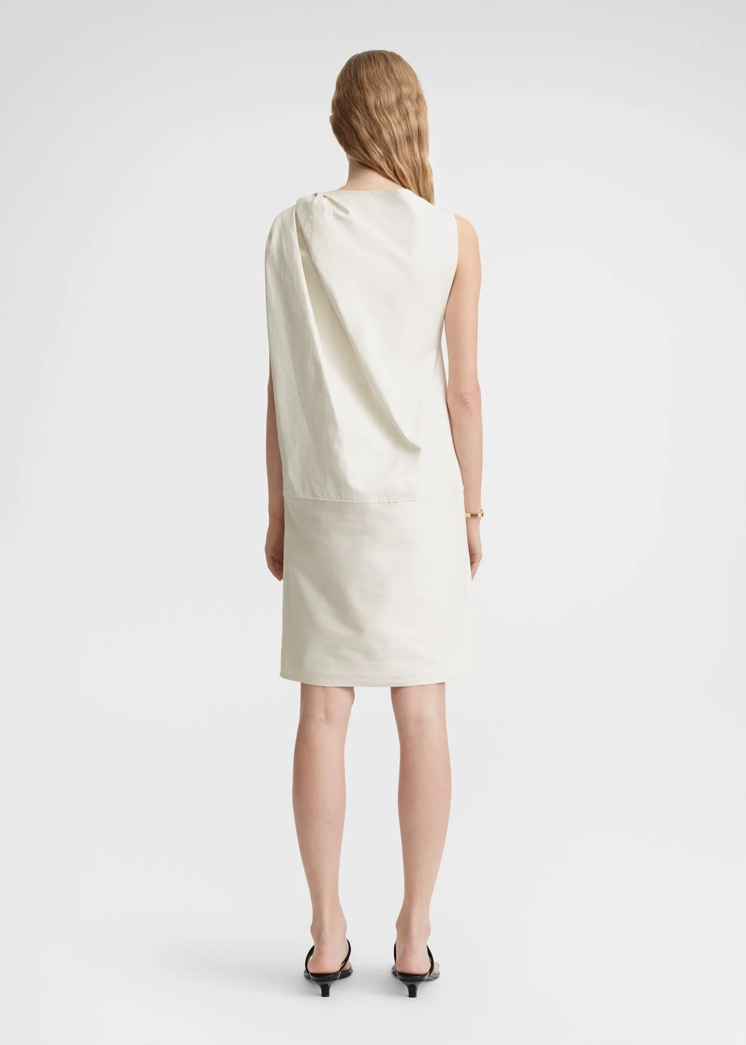 Shoulder-twist dress ecru sold by Toteme product image thumbnail 4