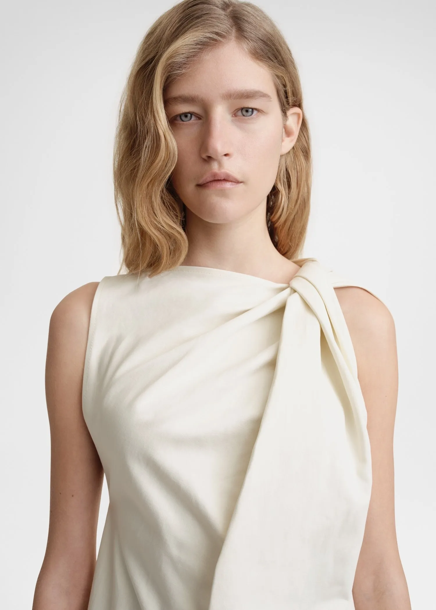 Shoulder-twist dress ecru sold by Toteme product image thumbnail 2