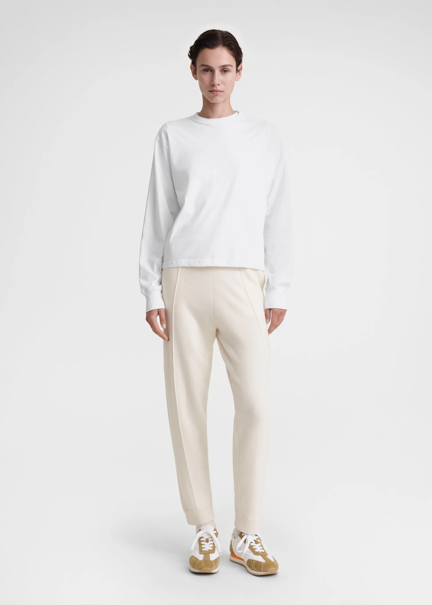 Long-sleeve jersey tee white sold by Toteme