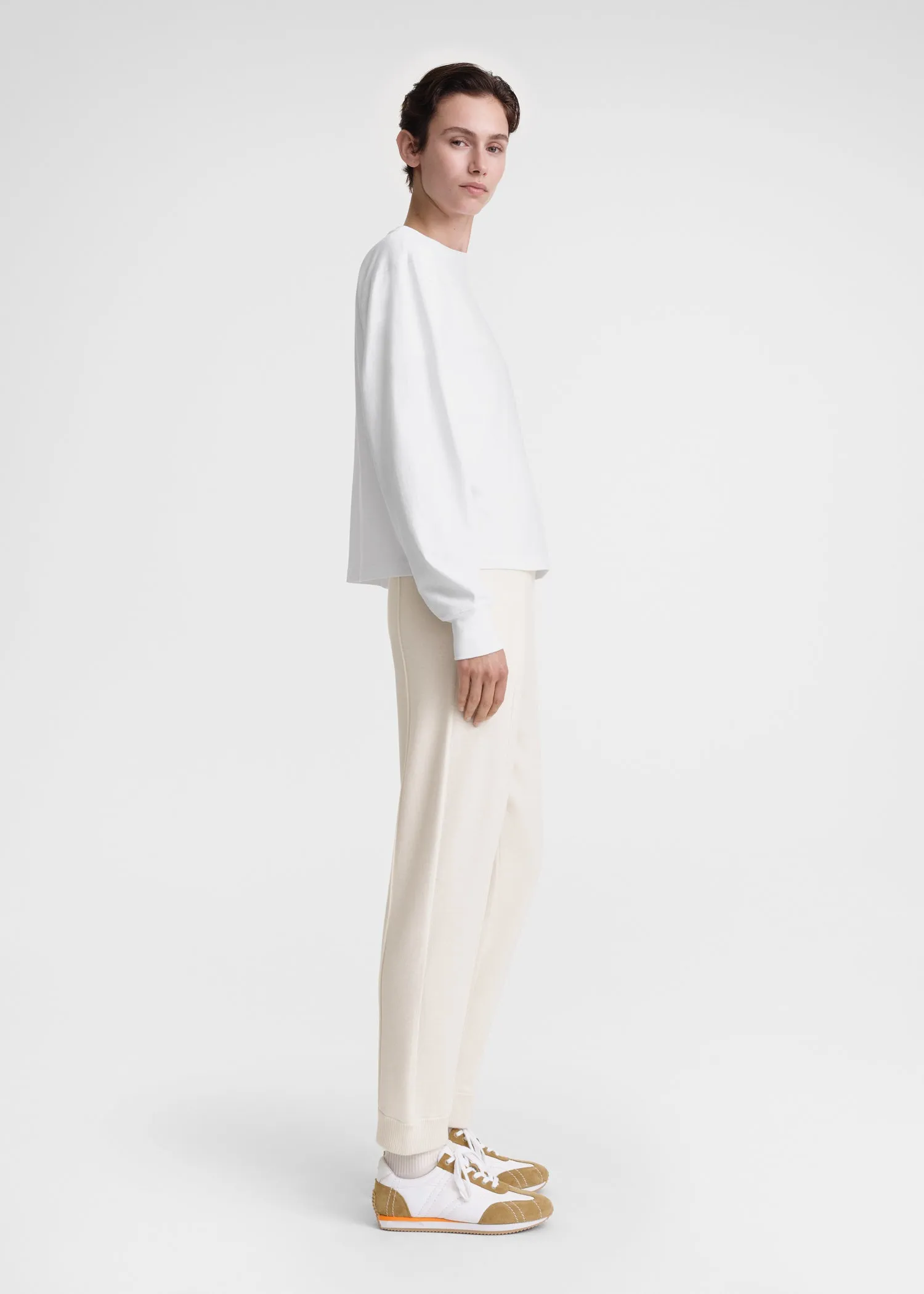 Long-sleeve jersey tee white sold by Toteme product image thumbnail 2