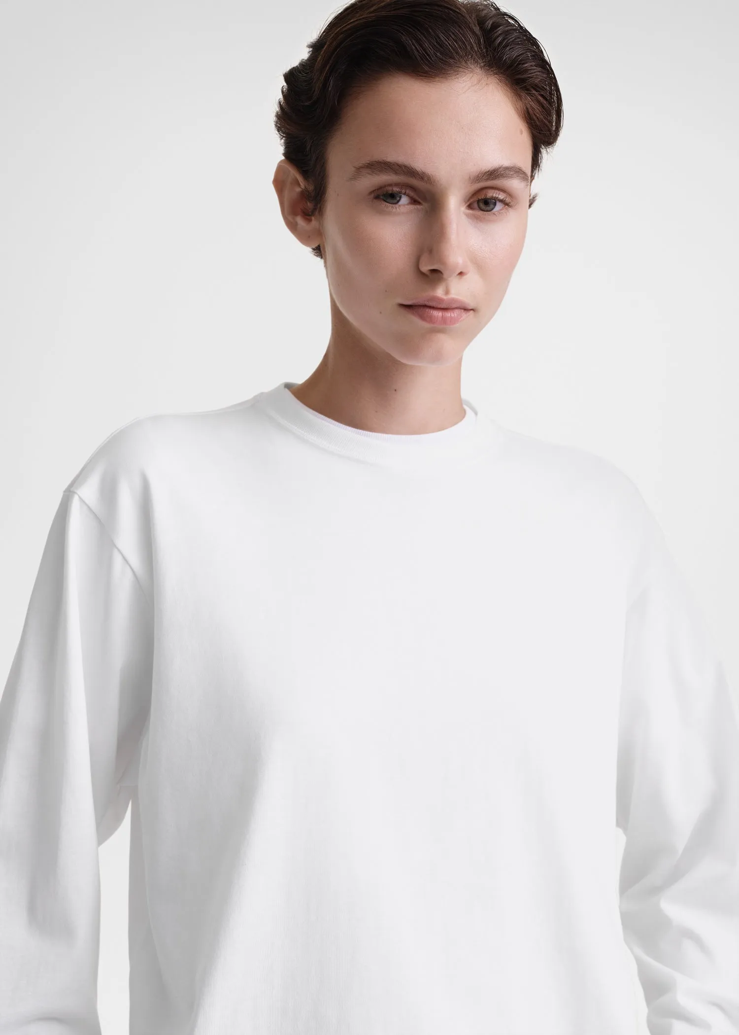 Long-sleeve jersey tee white sold by Toteme product image thumbnail 4