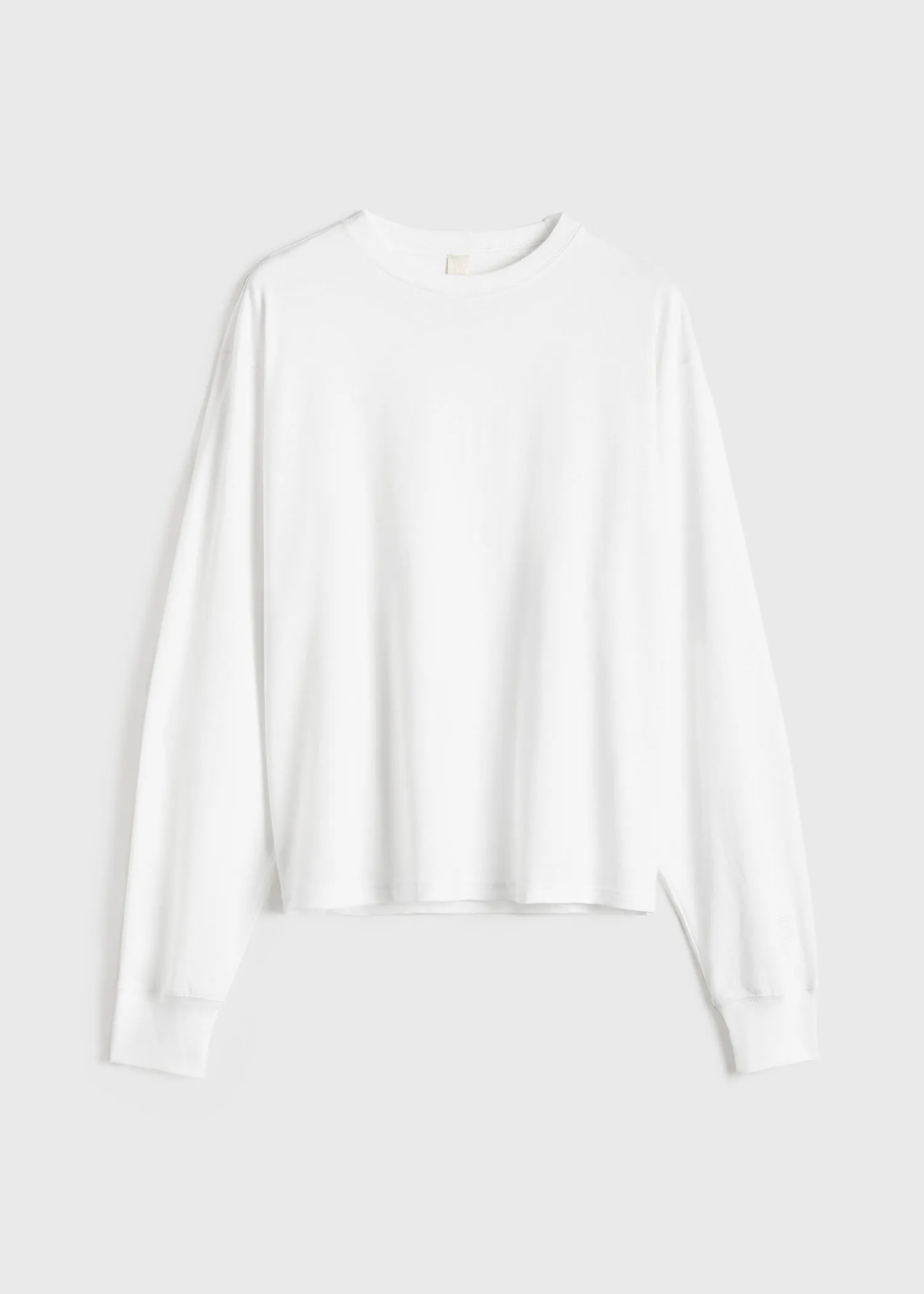 Long-sleeve jersey tee white sold by Toteme product image thumbnail 5