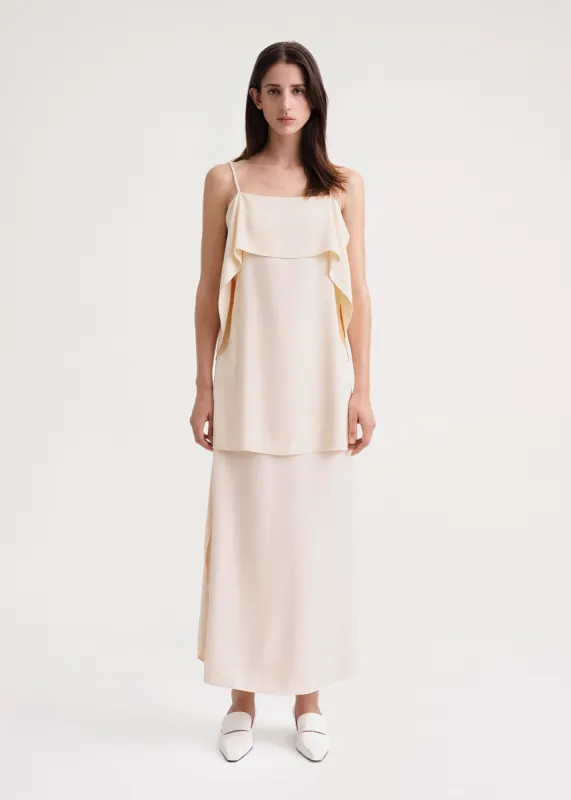 Draped viscose cami blush sold by Toteme