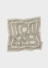 Striped monogram cotton silk scarf crème sold by Toteme